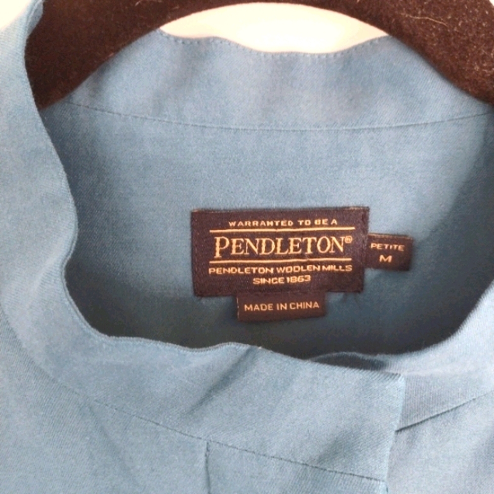 Pendleton Silk Jacket Size Medium Petite - image 5